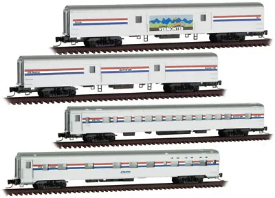 Micro-Trains MTL Z-Scale Amtrak's Vermonter Passenger Car Set - Runner 4-Pack • $110.39