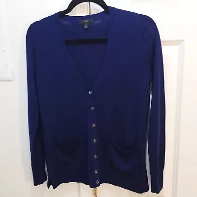 J Crew Classic Merino Cardigan Sweater Size XXS Navy Blue • $17.99