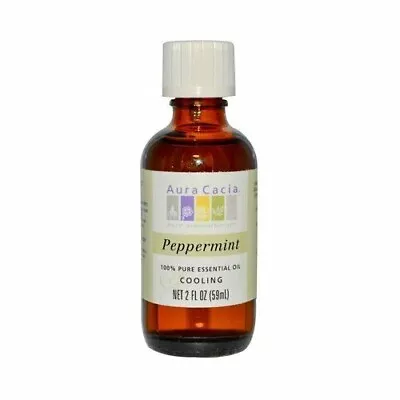 Aura Cacia Pure Peppermint Essential Oil | 2 Fl. Oz. | Mentha Piperita • $27.64