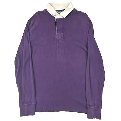 Polo Ralph Lauren Vintage Rugby Polo Shirt Purple Men's Medium • £40