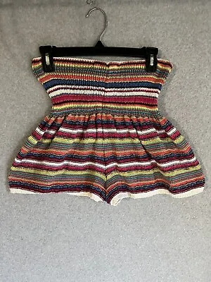 Women’s Zara Crochet Striped Knit High Waist Shorts Size S • $20.69