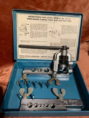 Vintage Imperial Tubing Tool Kit 375-FS Wide-Range Flaring Tool Slip-On Yoke • $24.99