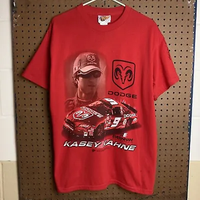 Vtg Nascar Kasey Kahne T-shirt Autographed Signed Dodge Winners Circle Large • $14.80