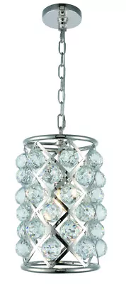 Crystal Balls Pendant Chandelier Polished Nickel Kitchen Ceiling Light Fixture • $248.23