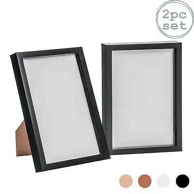 2x 3D Box Photo Frames Standing Hanging Craft Picture Frames A4 (8 X 12 ) Black • £14
