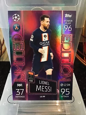 Lionel Messi Neon Limited Edition Topps Match Attax 2023 • £7.99