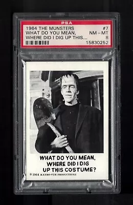 1964 Leaf The Munsters Card #7 Psa 8 Nm-mt Herman Munster What Do You Mean... • $89.99