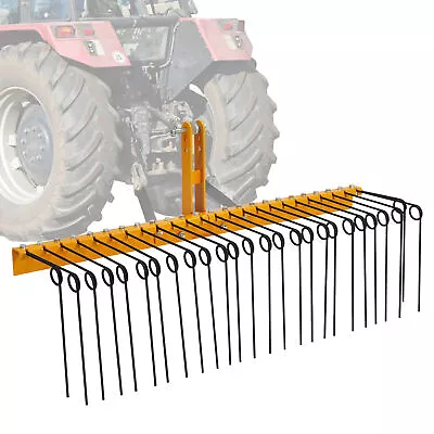 3-Point 60  Pine Straw Landscape Rake For Cat-0 & Cat-1 Tractor High Steel Black • $194.26