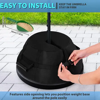 $25.94 • Buy Umbrella Base Weight Round 600D Heavy Duty Sand Bags Weatherproof Umbrella Stand