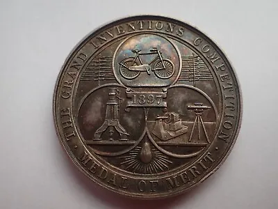 Queen Victoria 1897 Silver Medal Grand Inventions Competition • $620.43