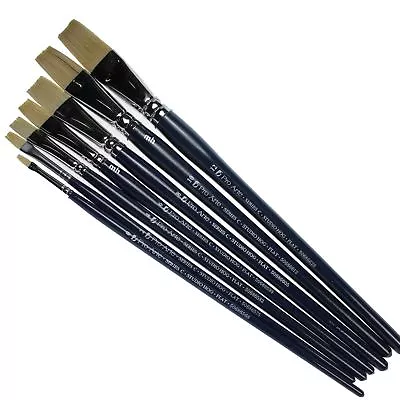 Pro Arte Series C Flat Brushes Oil Acrylic Paint Brush Hogs Hair Artists • £7.71