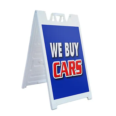 A-frame Sidewalk We Buy Cars 24  X 36  Double Sided A-Frame Sidewalk Sign • $44.99