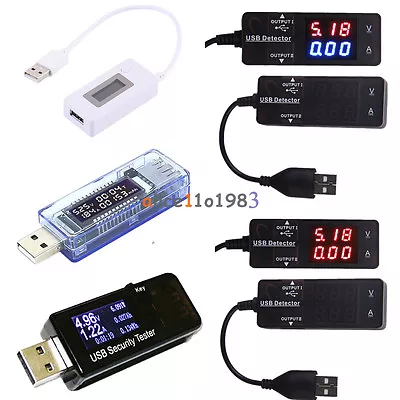 USB LCD Detector Voltmeter Ammeter Power Capacity  Battery Current Meter Tester • $3.23