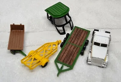 Vintage John Deer Lot Of Farm Implement Trailer Wagon Truck Top (SH) • $17.99