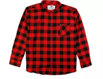 Mossy Oak Flannel Mens Size 4XL Red Black All Day Comfort Button Down Shirt New • $26.95