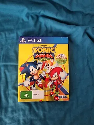 Sonic Mania Plus PS4 Playstation 4 Brand New Sealed - (with ART BOOK) • $31.62