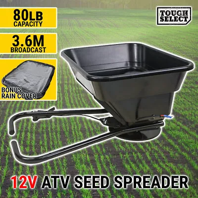 12V ATV Fertiliser Seed Spreader 80LB Hopper Non Towable Ride On Mower Lawn Lime • $148