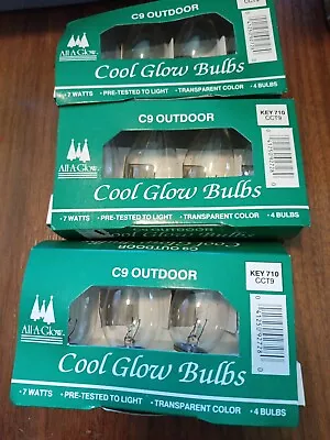 Vintage Christmas Lamps C-9  3 Boxes Of 5 Replacement Light Bulbs Untested Clear • $0.99