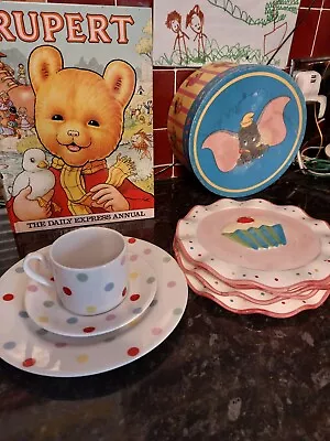 £29 • Buy Cath Kidston   Polkadot Tea Cup & Saucer  & Fairy Cake Plates