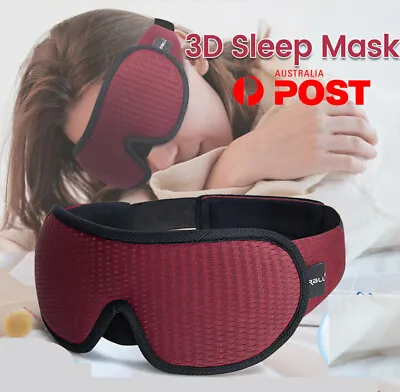 $14.99 • Buy Travel Sleep Eye Mask Soft 3D Memory Foam Padded Shade Cover Sleeping Blindfold
