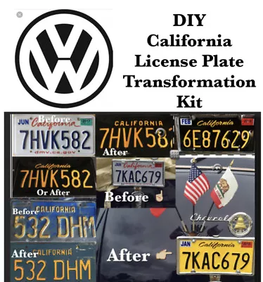 DIY CALIFORNIA Legacy License Plates Volskwagen Modern And Vintage • $33.99