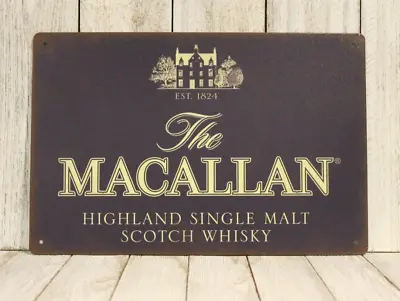 The Macallan Single Malt Scotch Tin Metal Sign Whisky Bar Liquor Store Xz • $10.97