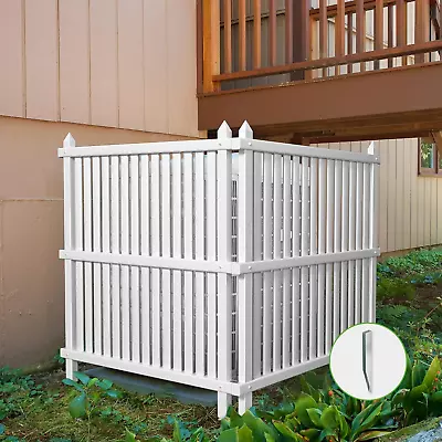 Air Conditioner Fence Privacy Fence Panels Screen Outside 2 White Panels 36  W X • $136.97