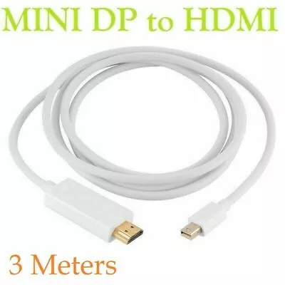 Mini Display Port Thunderbolt To HDMI Cable Adapter For MacBook Pro IMac 3M • £4.49