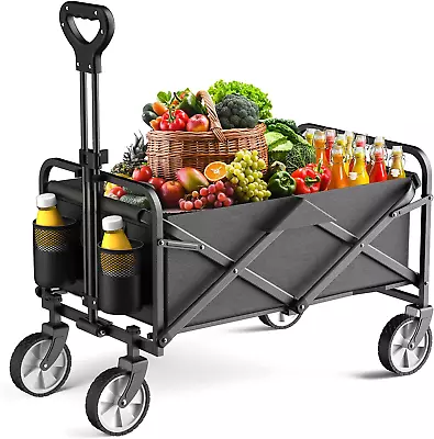 Collapsible Wagon Folding Wagon Cart Heavy Duty With Two Drink Holders • $84.69