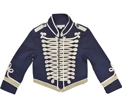 $55 • Buy STELLA MCCARTNEY Kids Will Military Jacket Cotton Blue Size 12 Years