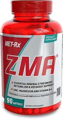 Met-Rx ZMA Zinc Magnesium Aspartate Vitamin B6 - 90 Capsules - Exp 11/2025 • $13.95