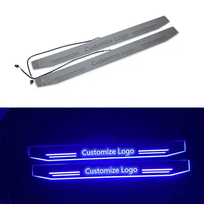 $112.05 • Buy Custom LED Car Door Sill Panel Pedal Light Logo Color Sizes As You Choose