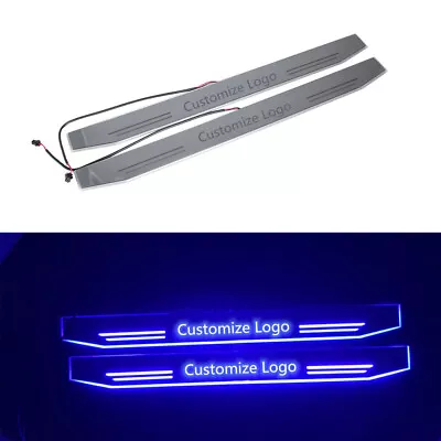 Custom LED Car Door Sill Panel Pedal Light Logo Color Sizes As You Choose • $112.05