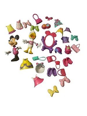 Disney Minnie Mouse Daisy Bowtique Dress Up Doll Snap N’ Style Lot 29 Pcs • $19.98
