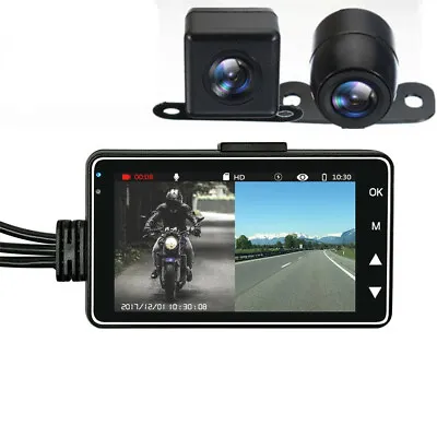 $49.40 • Buy  3 Inch LCD Waterproof Motorcycle DVR Front Rear Camera Dual Lens Video Recorder