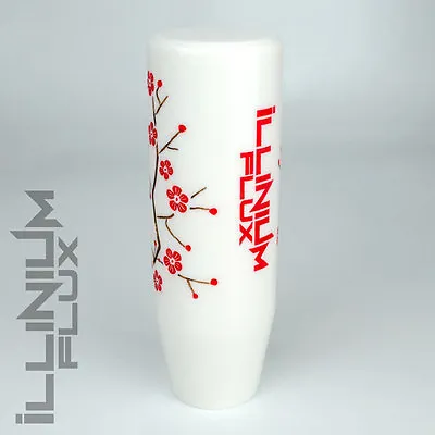 Illinium Flux Red Painted White Sakura Blossom Manual Shift Knob 10x1.25 K61 • $100