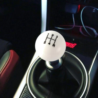 $13.25 • Buy 5-Speed Manual Transmission Stick Shift Knob Ball White Black Gear Lever Cover