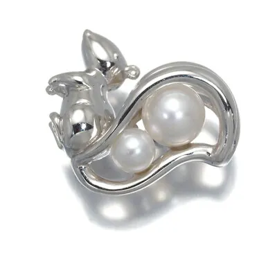 Auth MIKIMOTO Brooch Akoya Pearl Squirrel Silver • $264.20