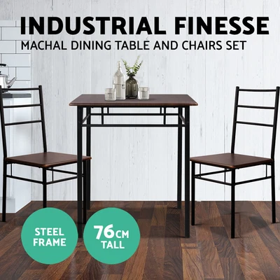 $109.95 • Buy Artiss Dining Table And Chairs Set Kitchen Chair Restaurant Wooden Metal Black