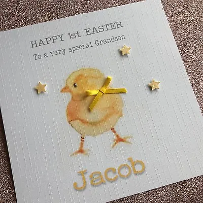 PERSONALISED Baby's 1st  EASTER Card Chick Grandson Son Daughter Granddaughter • £3.75