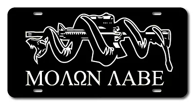 MOLON LABE SNAKE AND GUN Vanity License Plate COME AND TAKE THEM GUNS & WEAPONS • $14.99