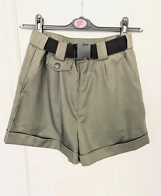 PretryLittleThing Khaki Shorts Size 8 With Belt • £4.50