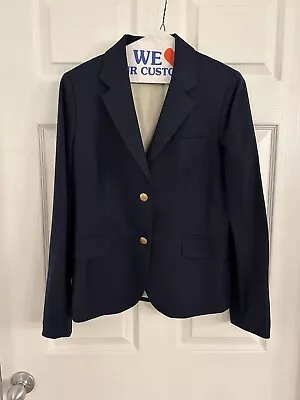 J.Crew Schoolboy Blazer Navy Blue Wool Suit Jacket EUC Sz 8 Barely Worn. • $35