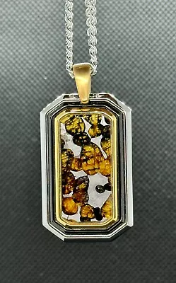 Top Quality Sericho Pallasite Meteorite Tag Pendant • £144.67