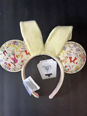 Disney Parks Minnie Mouse Easter Spring Reigning Rabbits Bunny Ear Headband NEW • $11.99