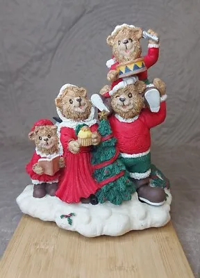 Christmas Singing Bears Musical Ornament  Here Comes Santa Claus   18 X 16cm VGC • £14.99