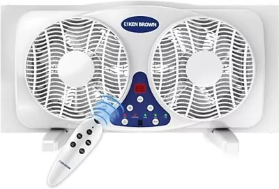 9 Inch Remote Control Window Fan With 3-Speed Reversible Air Flow And Thermosta • $62.97