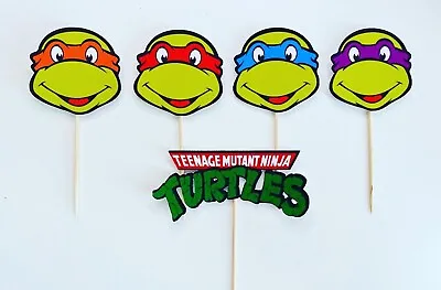 £4.50 • Buy Teenage Mutant  Ninja Turtles Inspired Cupcake Toppers