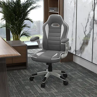 Racing Gaming Chair Height Adjustable Swivel Chair With Flip Up Armrests • £85.99