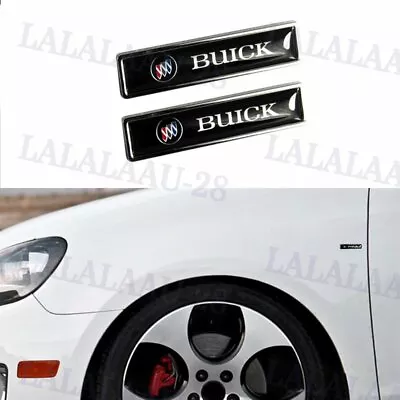 New For BUICK Emblem Luxury Auto Car Body Fender Metal Badge Sticker Decal 2PCS • $11.18